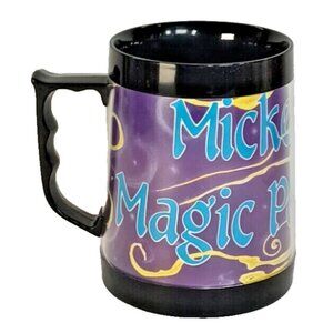 Vintage 1980's RARE Disney Mickey's Magic Potion Black Plastic Handle Mug